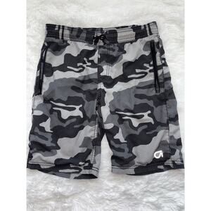 Gap Fit Boys L Regular Gray Camo Lined Sports Shorts. Nice Pair